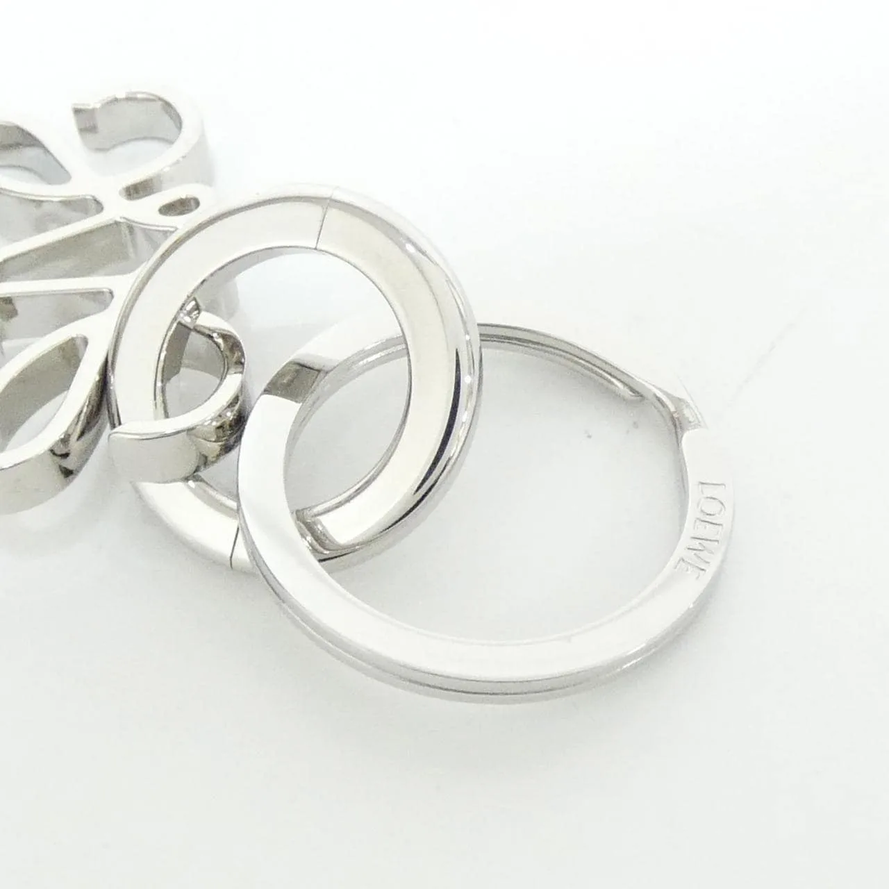 LOEWE 111 25 203 Key Case Silver Rank A - Thumbnail 3
