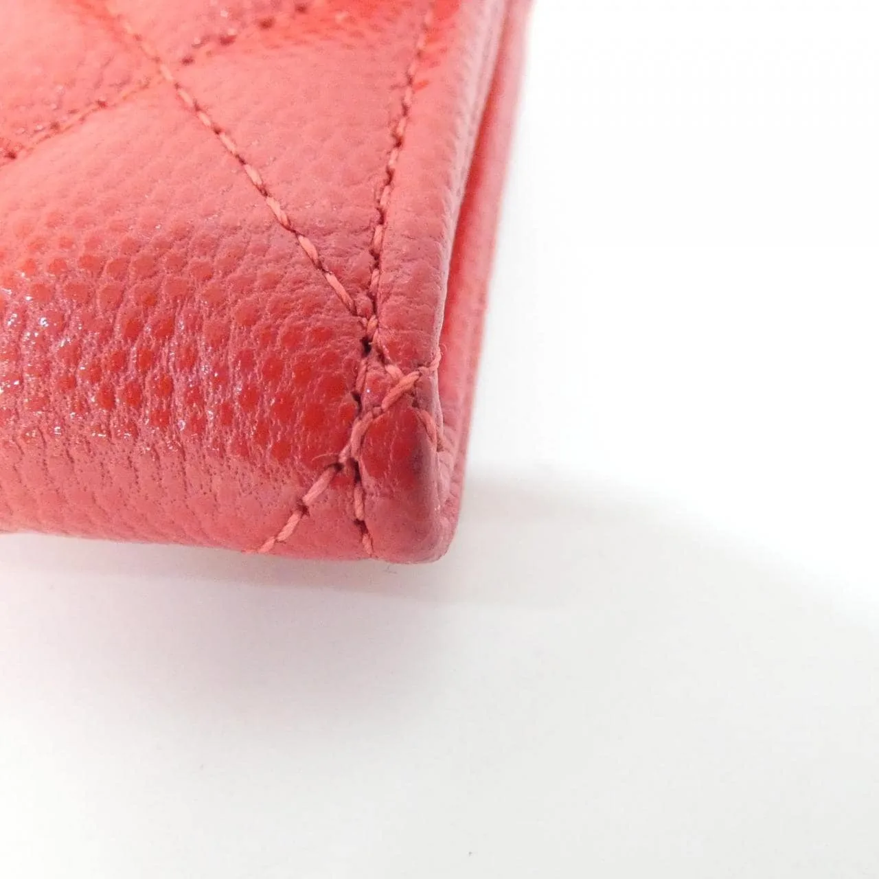 CHANEL Timeless Classic AP0214 Card Case Grained Calfskin 紅色 荔枝紋牛皮 中古品A - 縮圖 3