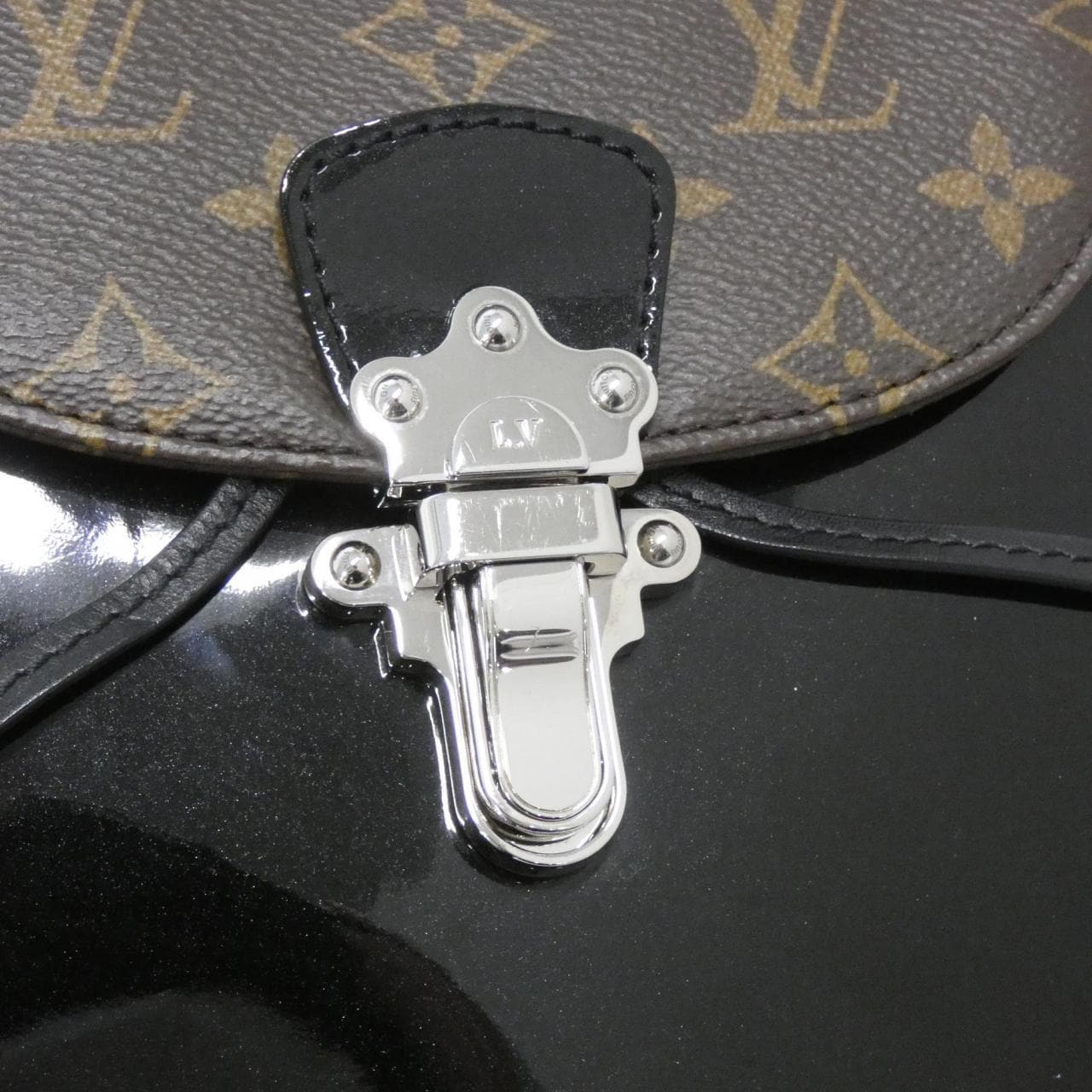 LOUIS VUITTON M55769 Backpack Monogram 黑色 Monogram 中古品A - 縮圖 5