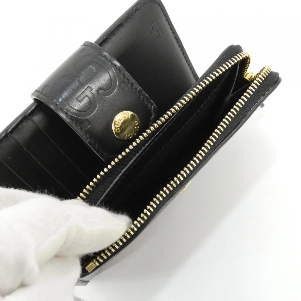 GUCCI 790131 AADLO Wallet Leather Black Leather Rank A - Thumbnail 10