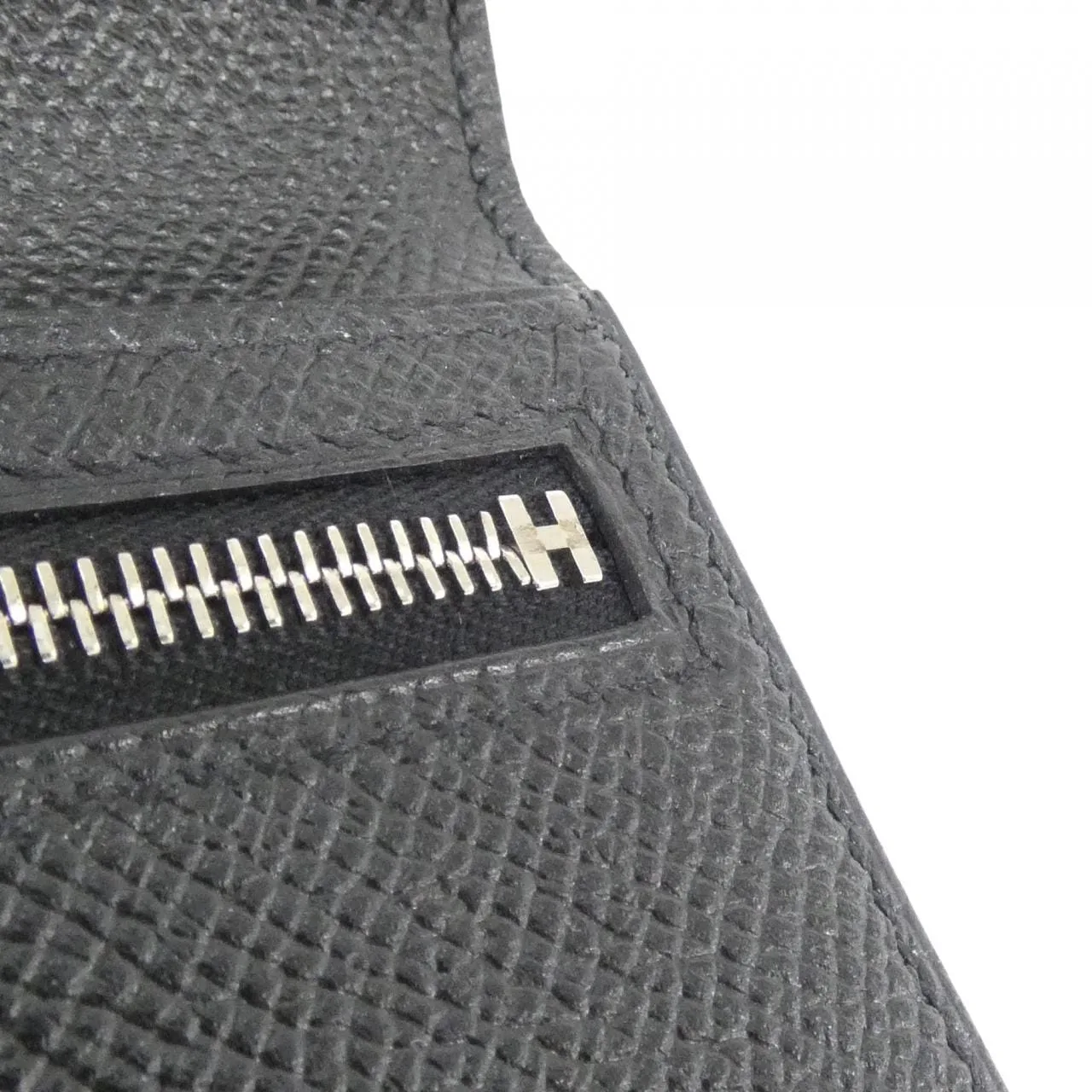 HERMES 039785CK Wallet Epsom Black Epsom Leather Rank A - Thumbnail 6