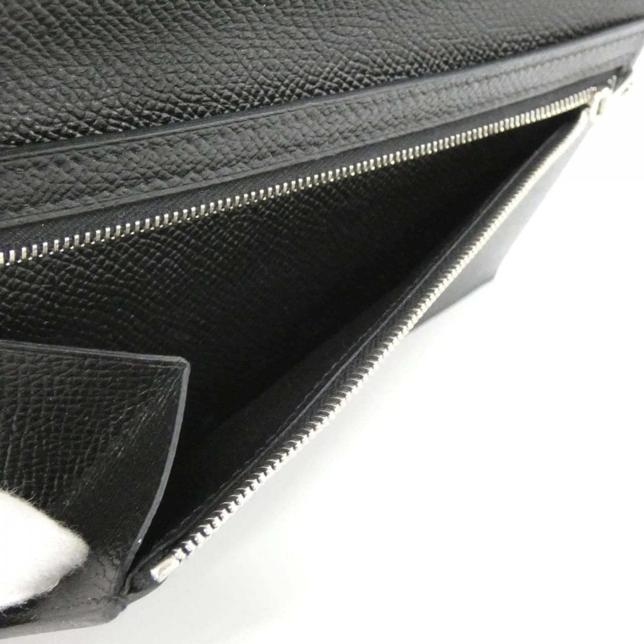 HERMES 039785CK Wallet Epsom Black Epsom Leather Rank A - Thumbnail 7