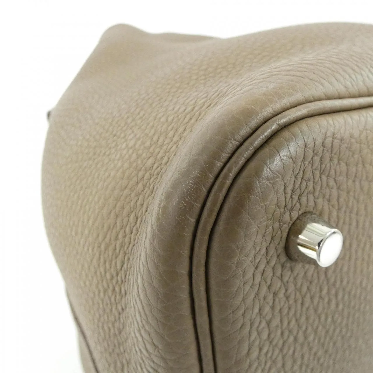 HERMES Picotin 060991CK Handbag Clemence Etoupe Clemence Leather Rank A - Thumbnail 2