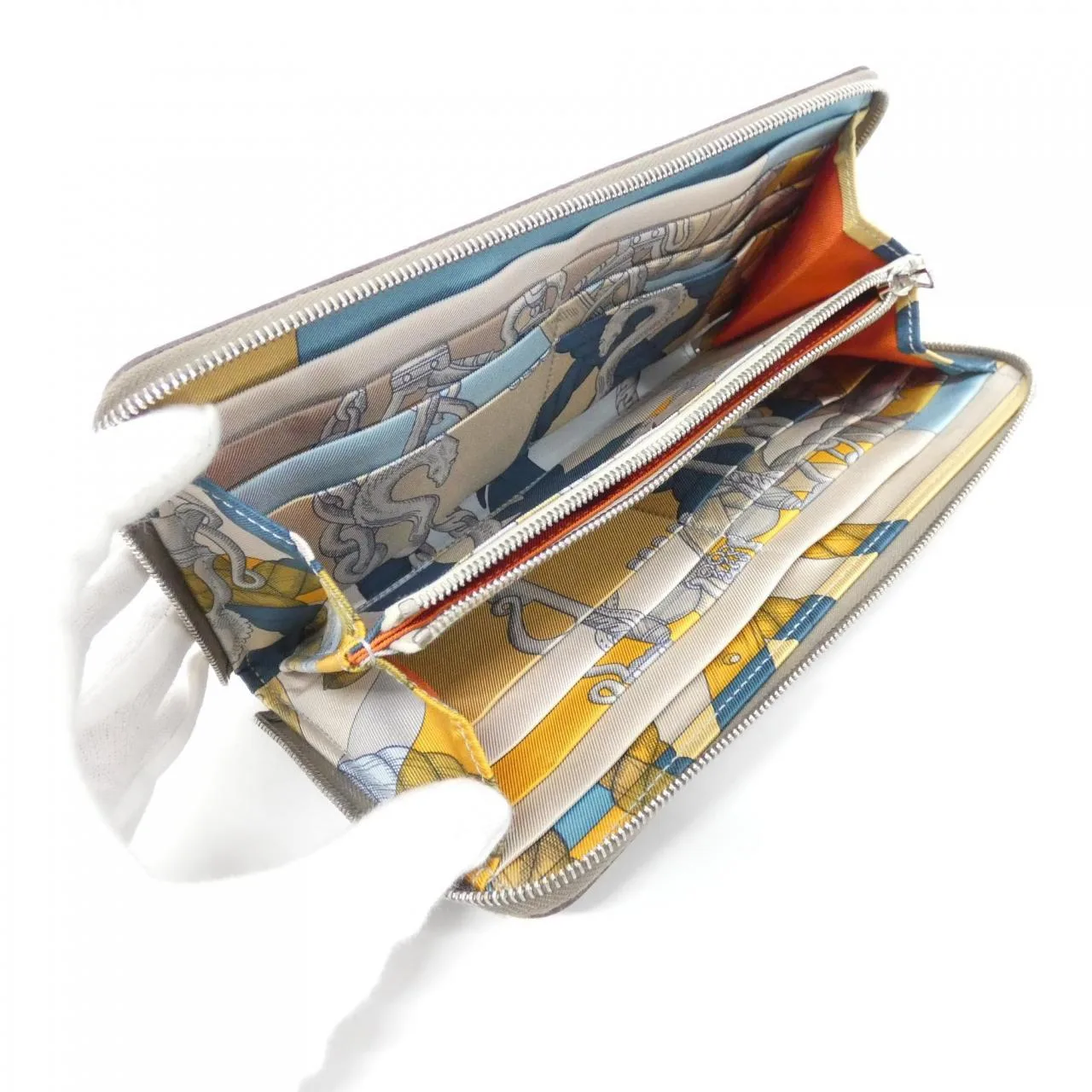 HERMES 069645CK Wallet Epsom Etoupe Epsom Leather Rank A - Thumbnail 8