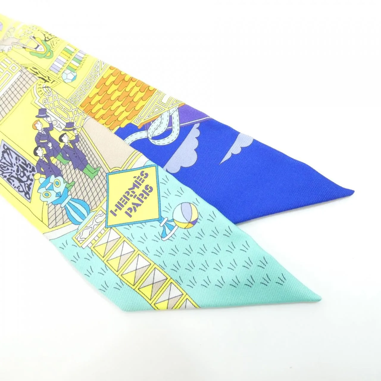 HERMES 062941S Scarf 黑色 中古品A - 縮圖 2