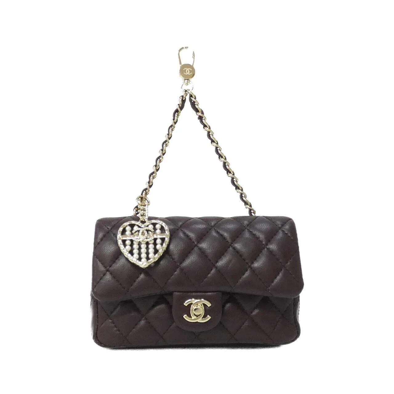 CHANEL AP4760 Key Case Lambskin Brown