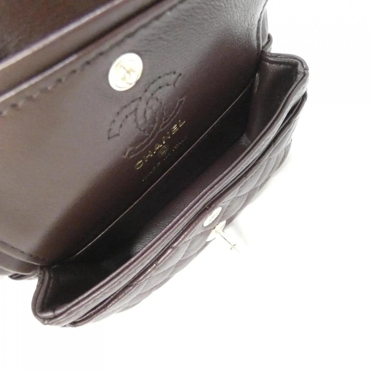 CHANEL AP4760 Key Case Lambskin 棕色 羊皮 中古品A - 縮圖 3