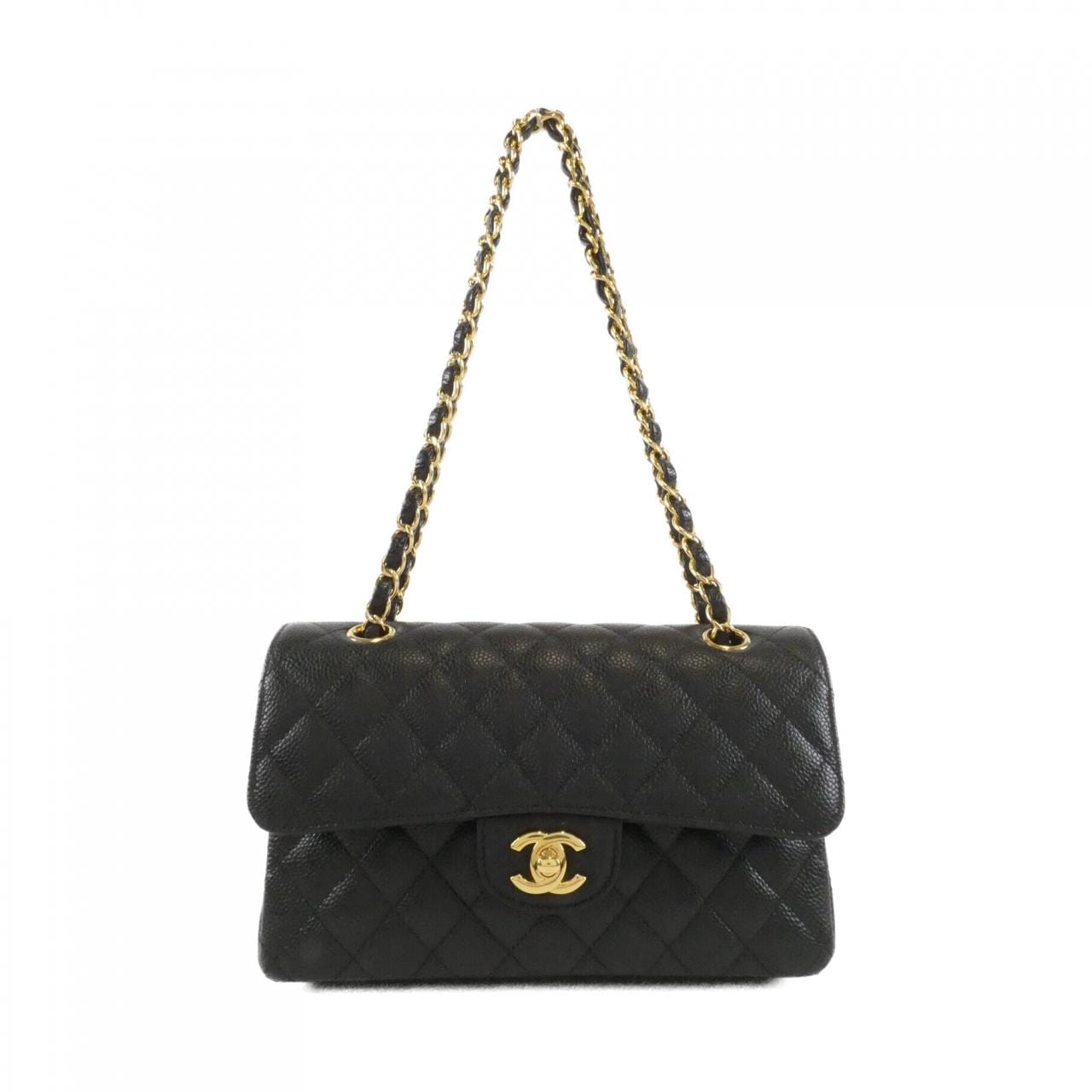 CHANEL Matelasse 1113 Shoulder Grained Calfskin Black