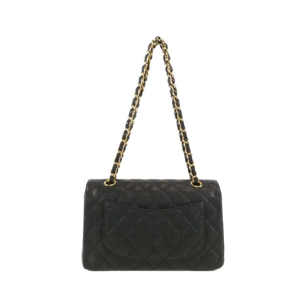 CHANEL Matelasse 1113 Shoulder Grained Calfskin 黑色 荔枝紋牛皮 中古品A - 縮圖 2