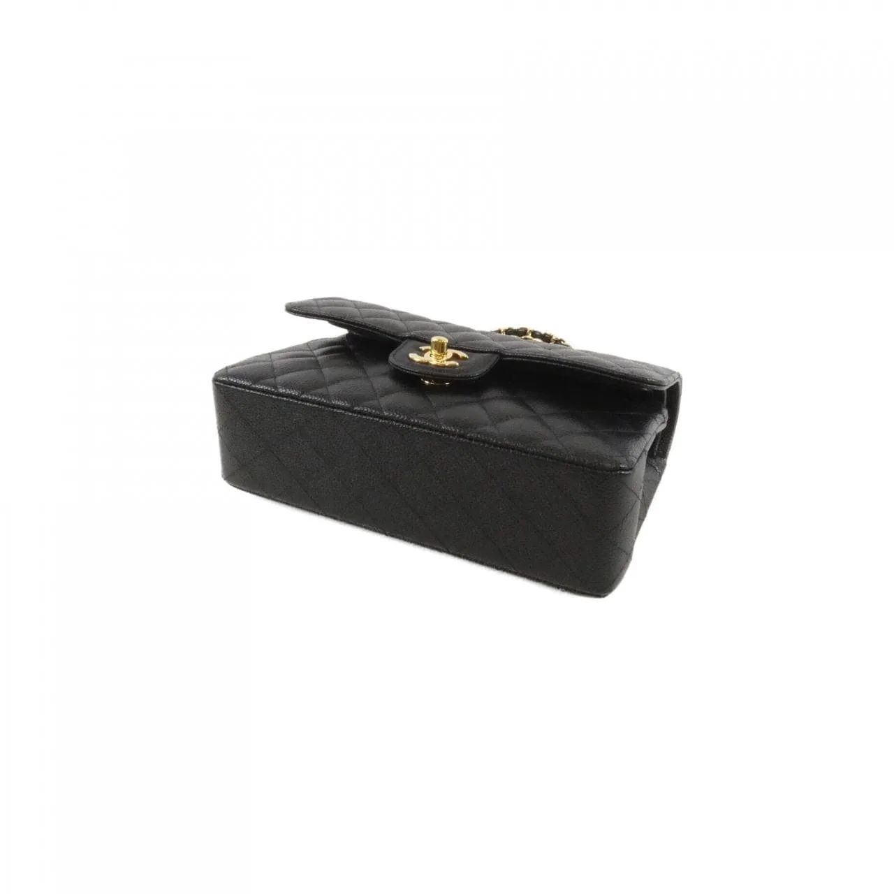 CHANEL Matelasse 1113 Shoulder Grained Calfskin 黑色 荔枝紋牛皮 中古品A - 縮圖 3