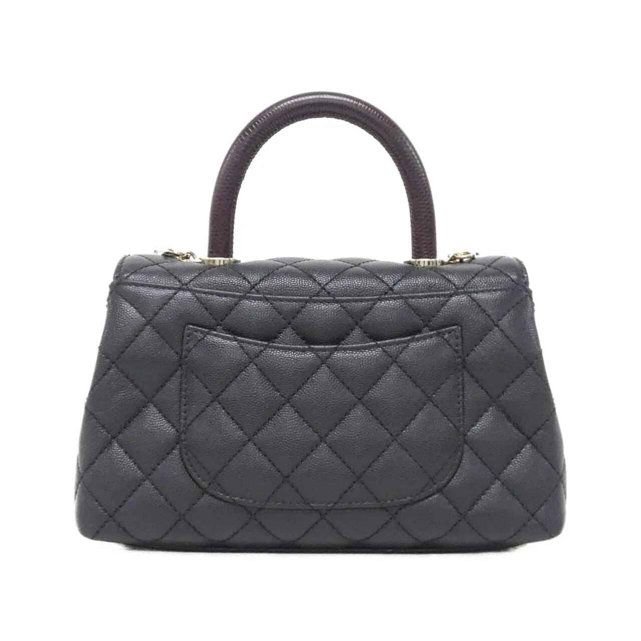CHANEL Matelasse 92990 Handbag Grained Calfskin Black Grained Calfskin Rank A - Thumbnail 2