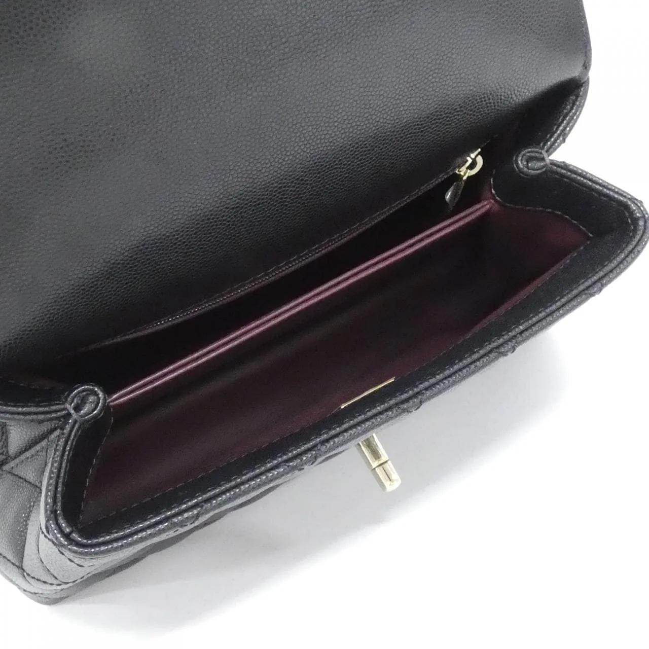 CHANEL Matelasse 92990 Handbag Grained Calfskin Black Grained Calfskin Rank A - Thumbnail 6