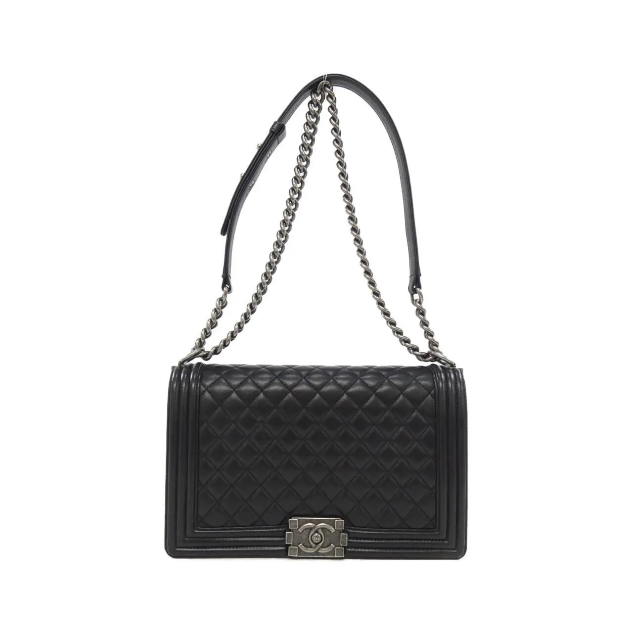 CHANEL Boy Chanel 92193 Shoulder Lambskin Black