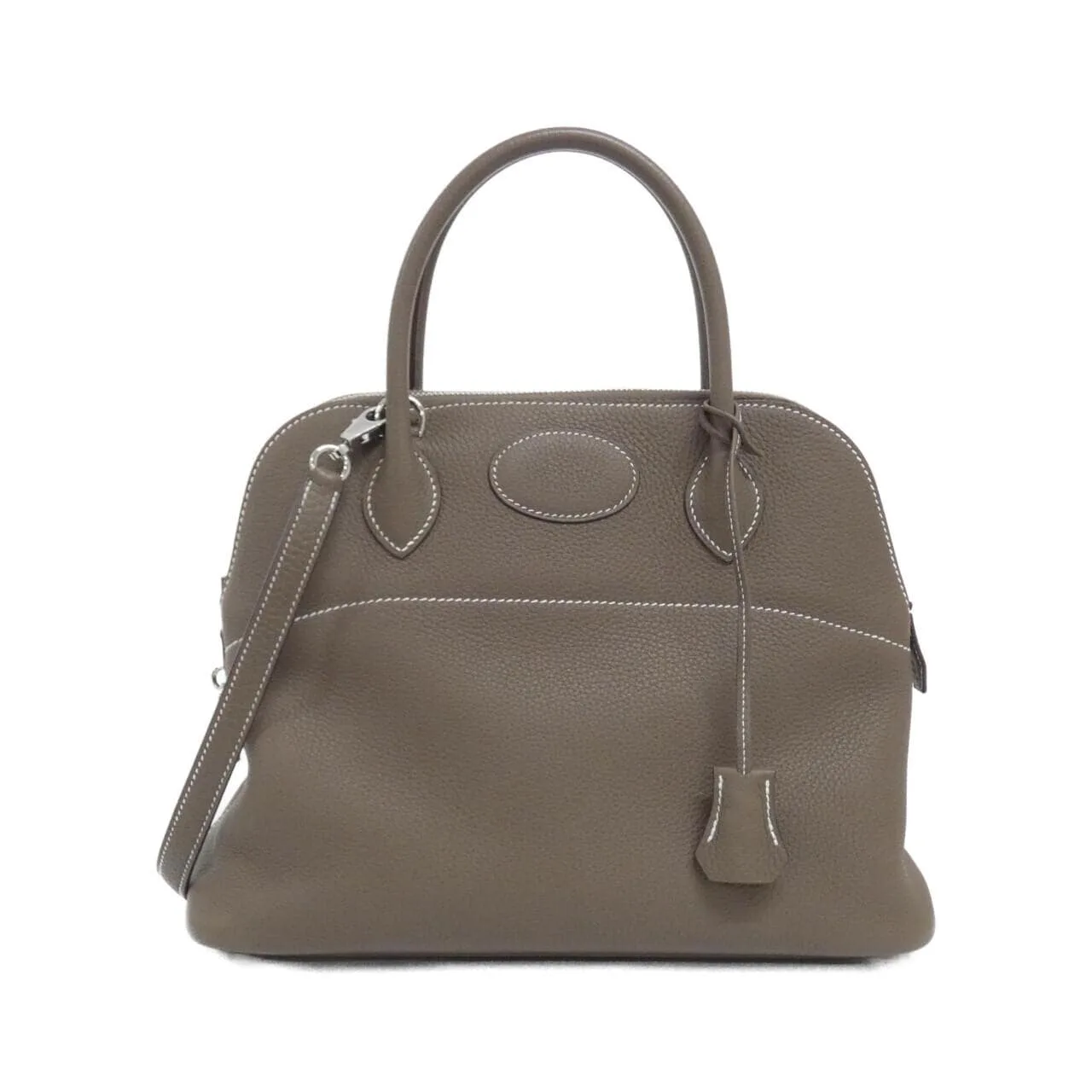 HERMES Bolide 073419CK Handbag Clemence Etoupe