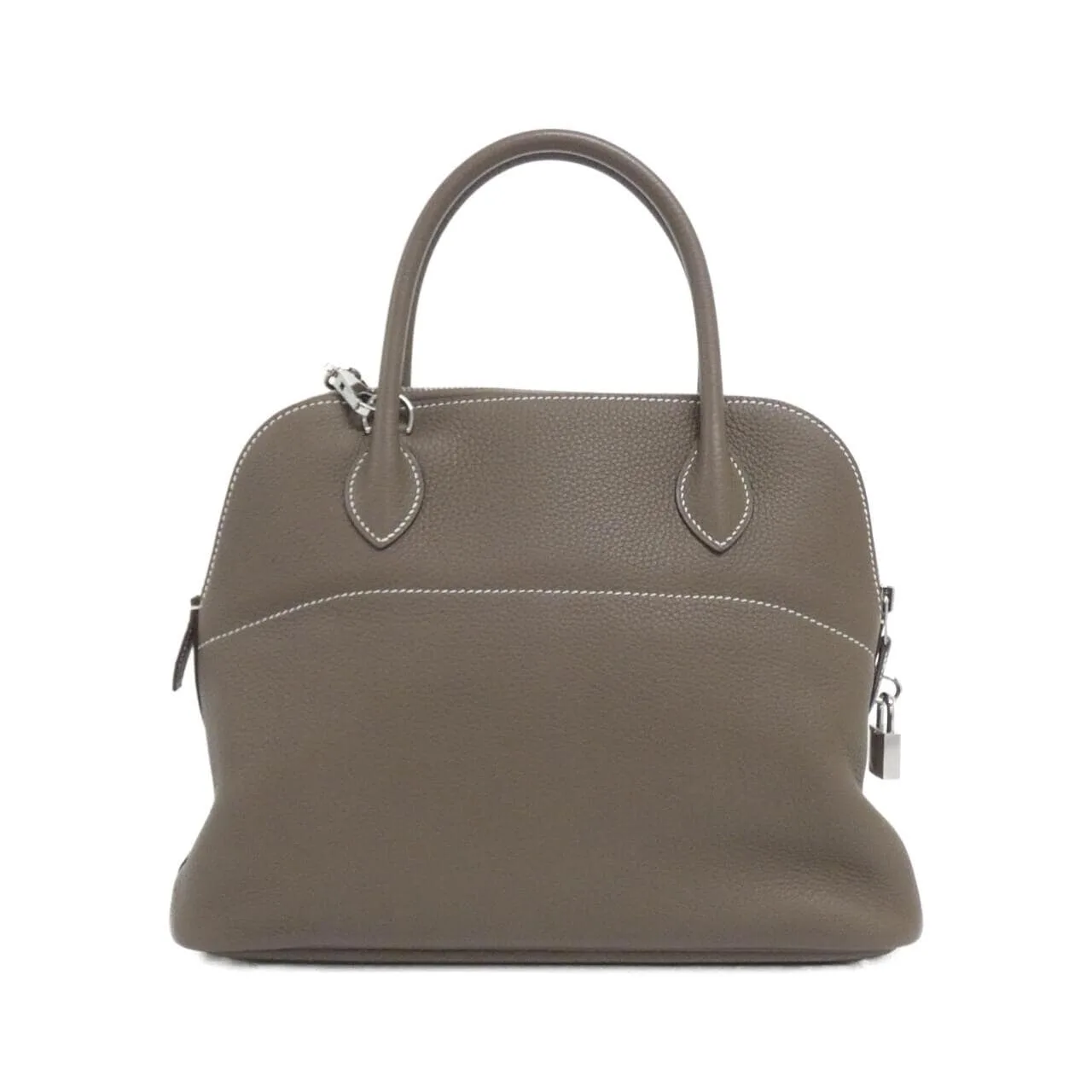 HERMES Bolide 073419CK Handbag Clemence Etoupe Clemence 皮 中古品A - 縮圖 2