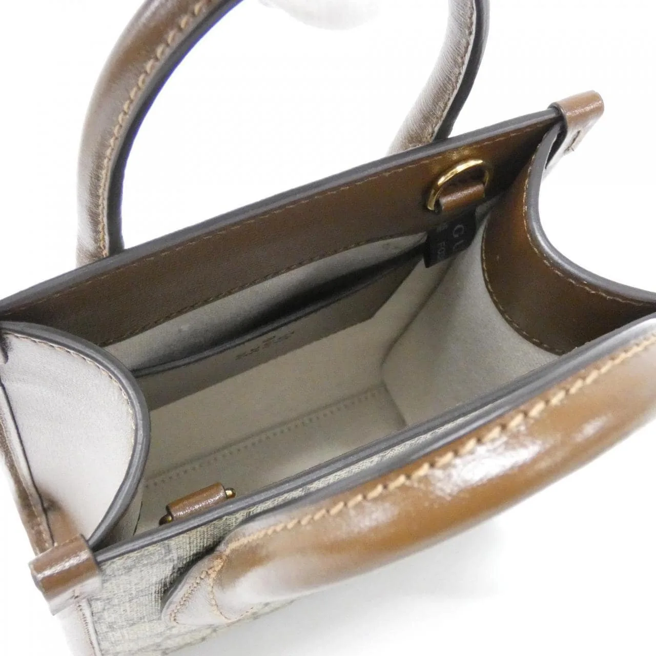 GUCCI 671623 92TCG Handbag Canvas 黑色 帆布 中古品A - 縮圖 6