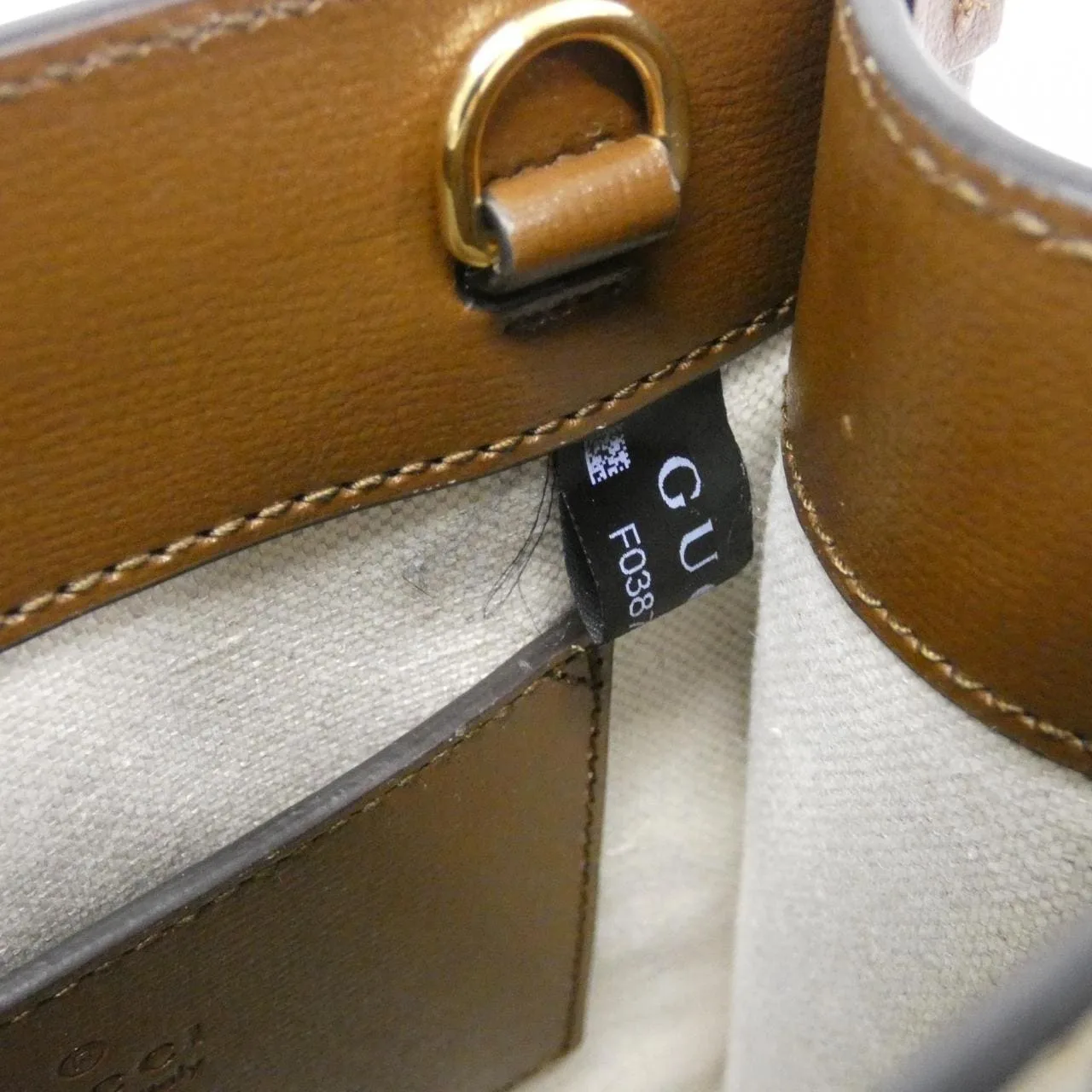 GUCCI 671623 92TCG Handbag Canvas 黑色 帆布 中古品A - 縮圖 7