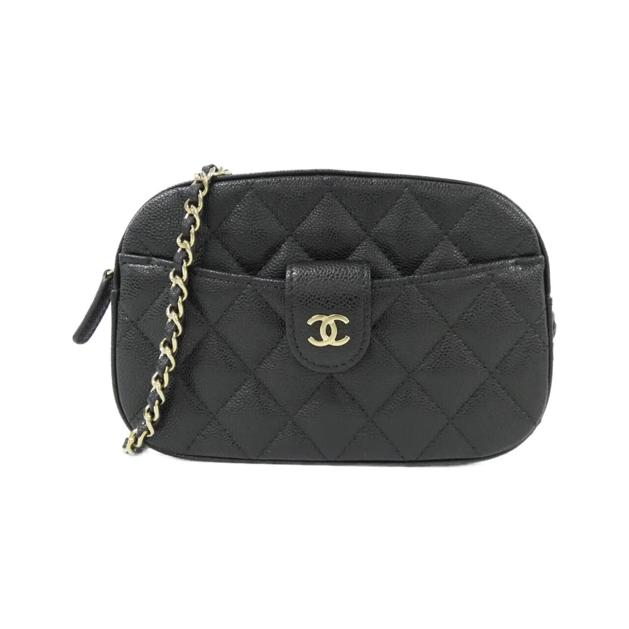 CHANEL Timeless Classic AP3998 Wallet Grained Calfskin Black
