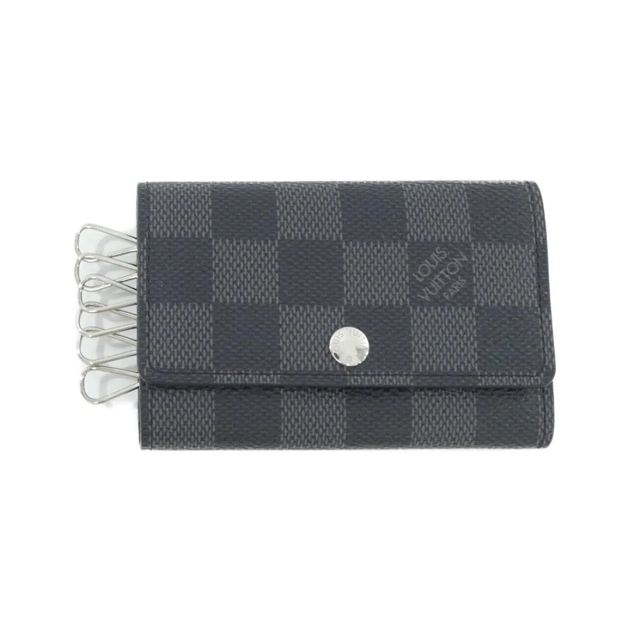 LOUIS VUITTON N62662 Key Case Damier Black