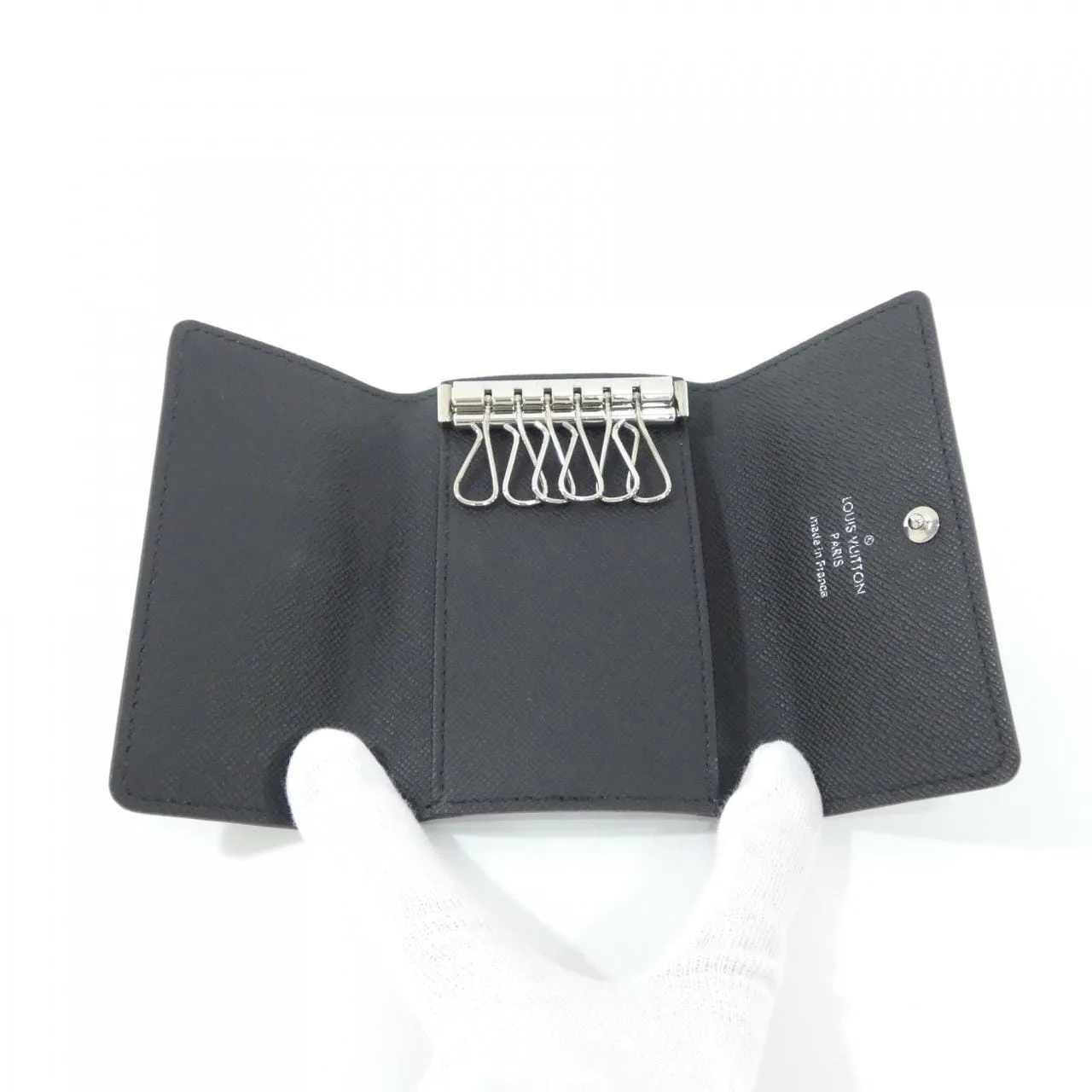 LOUIS VUITTON N62662 Key Case Damier 黑色 Damier 中古品A - 縮圖 4