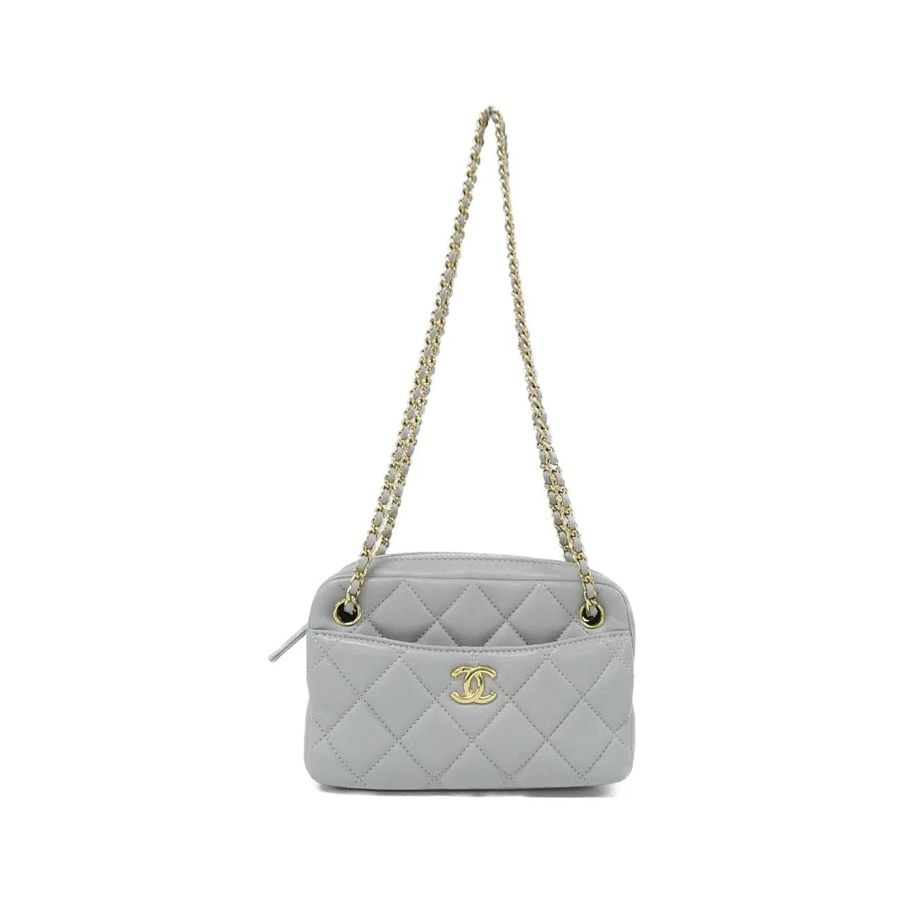 CHANEL AS5190 Shoulder Lambskin Grey