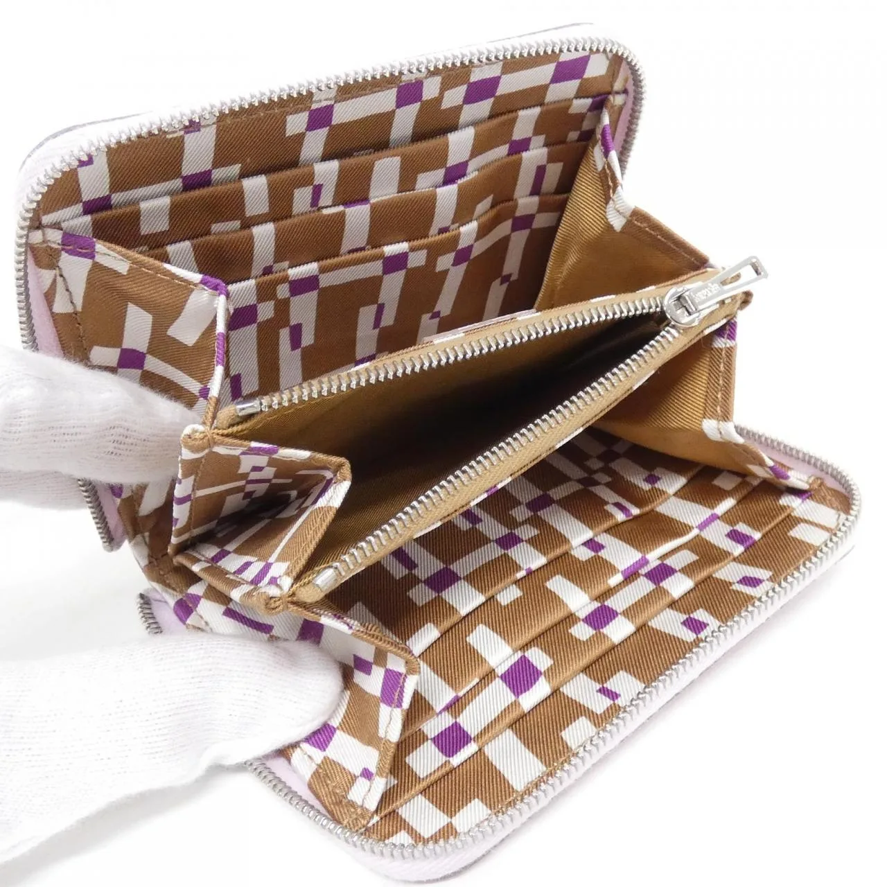 HERMES 084204CK Wallet Epsom 黑色 Epsom 皮 中古品A - 縮圖 5