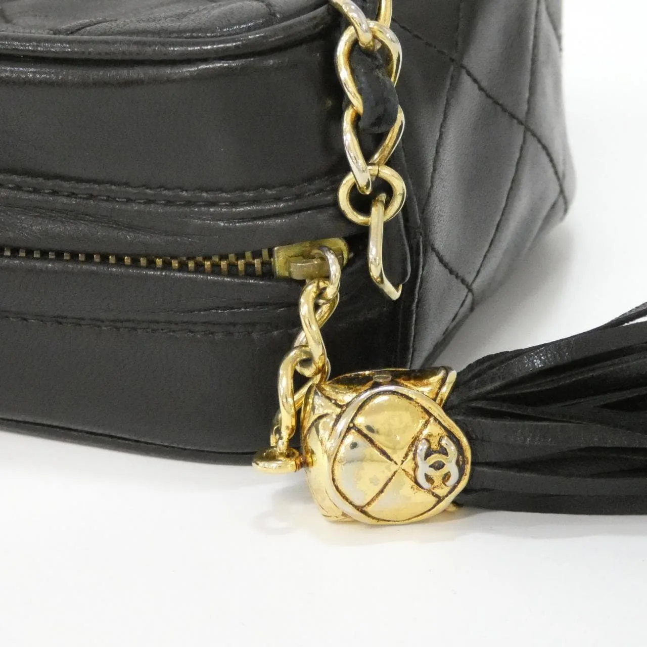 CHANEL Shoulder Lambskin 黑色 羊皮 中古品A - 縮圖 4