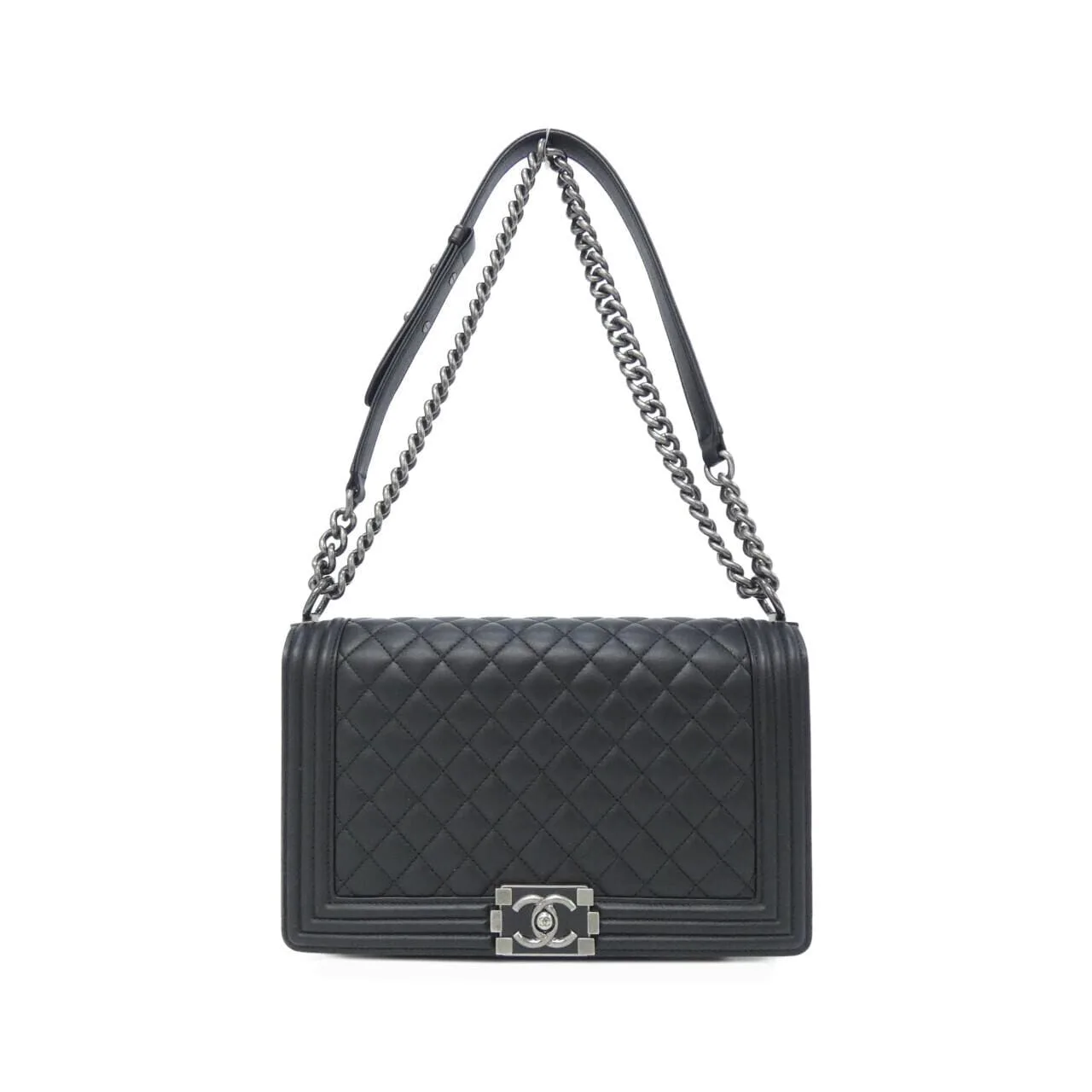 CHANEL Boy Chanel 92193 Shoulder Lambskin Black
