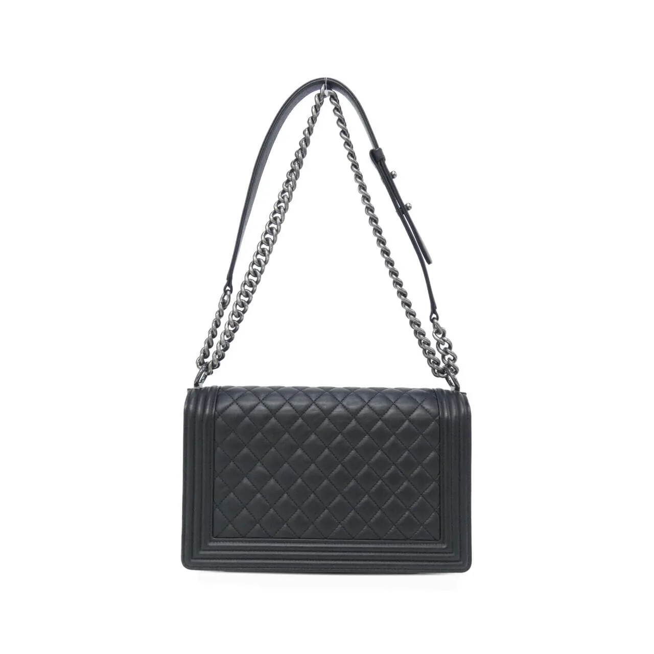 CHANEL Boy Chanel 92193 Shoulder Lambskin Black Lambskin Rank A - Thumbnail 2