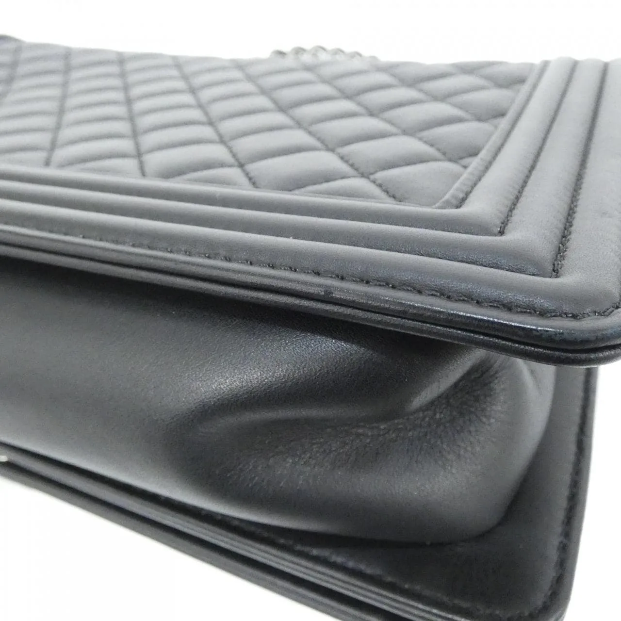 CHANEL Boy Chanel 92193 Shoulder Lambskin Black Lambskin Rank A - Thumbnail 3