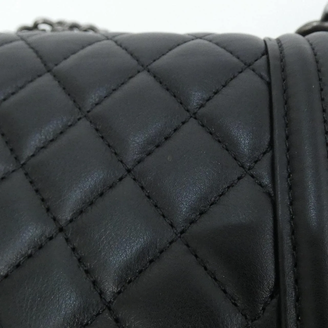 CHANEL Boy Chanel 92193 Shoulder Lambskin Black Lambskin Rank A - Thumbnail 4