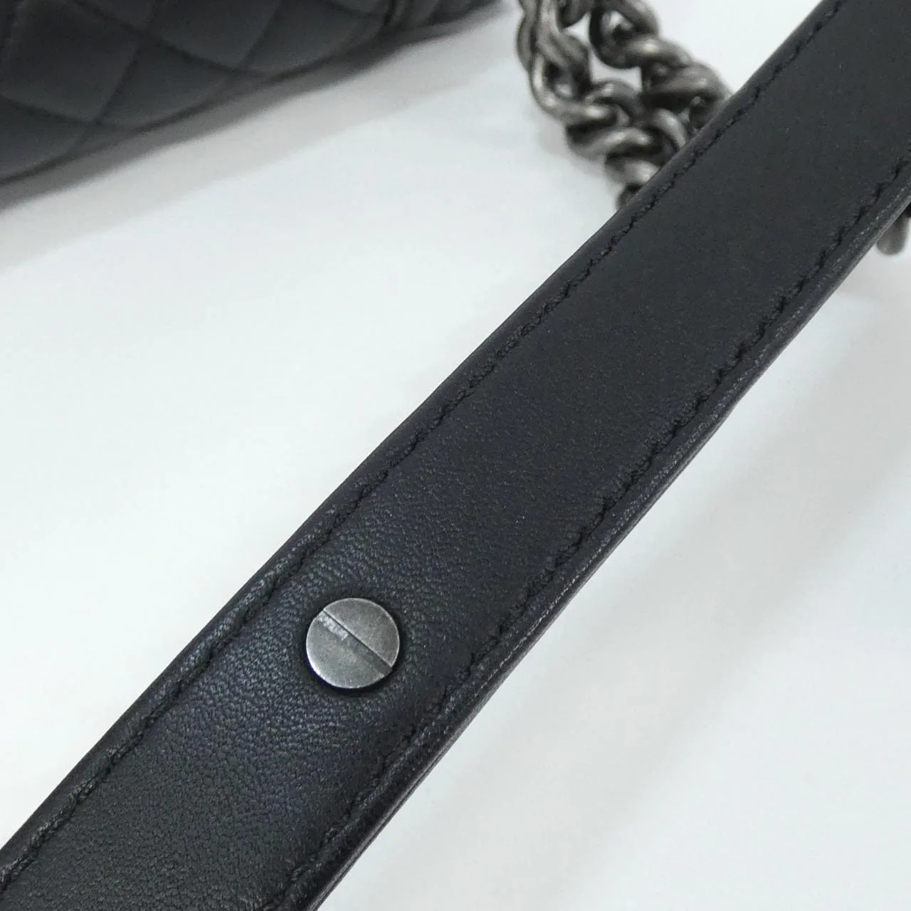 CHANEL Boy Chanel 92193 Shoulder Lambskin Black Lambskin Rank A - Thumbnail 7