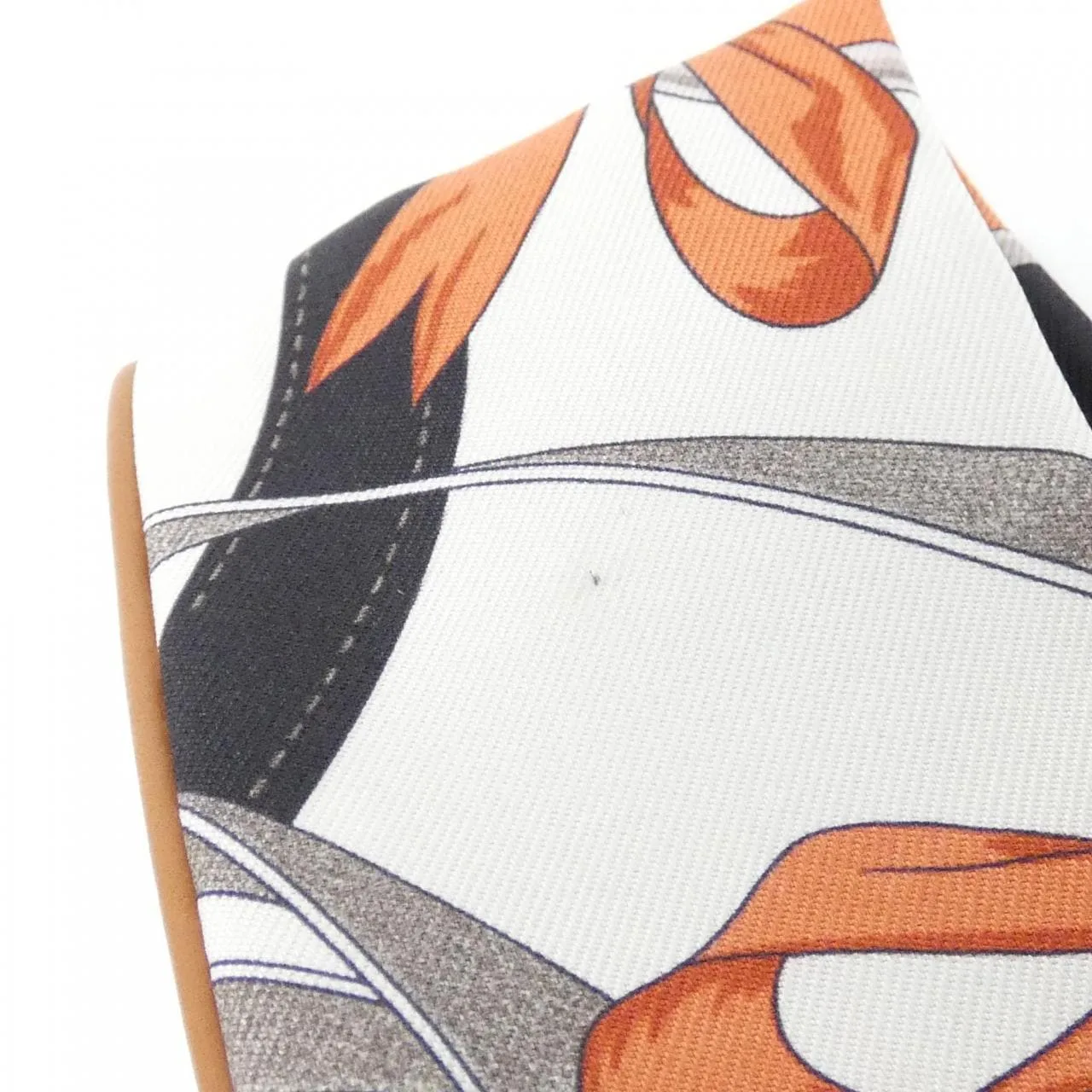 HERMES 064289S Scarf Leather Black Leather Rank A - Thumbnail 3