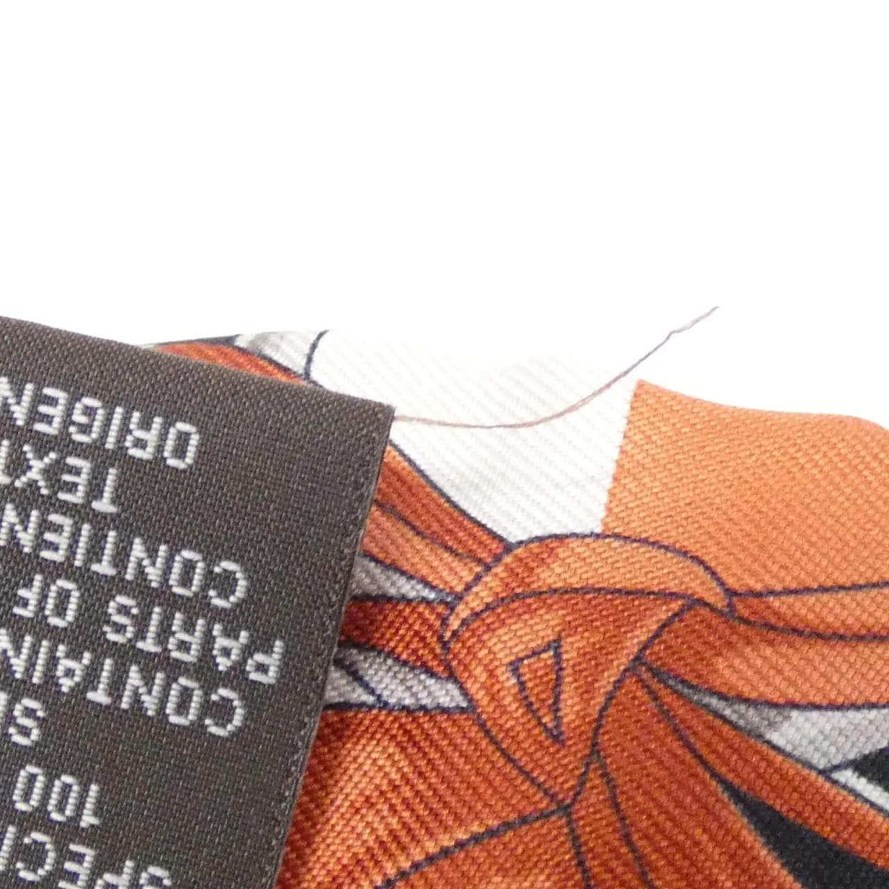 HERMES 064289S Scarf Leather Black Leather Rank A - Thumbnail 4