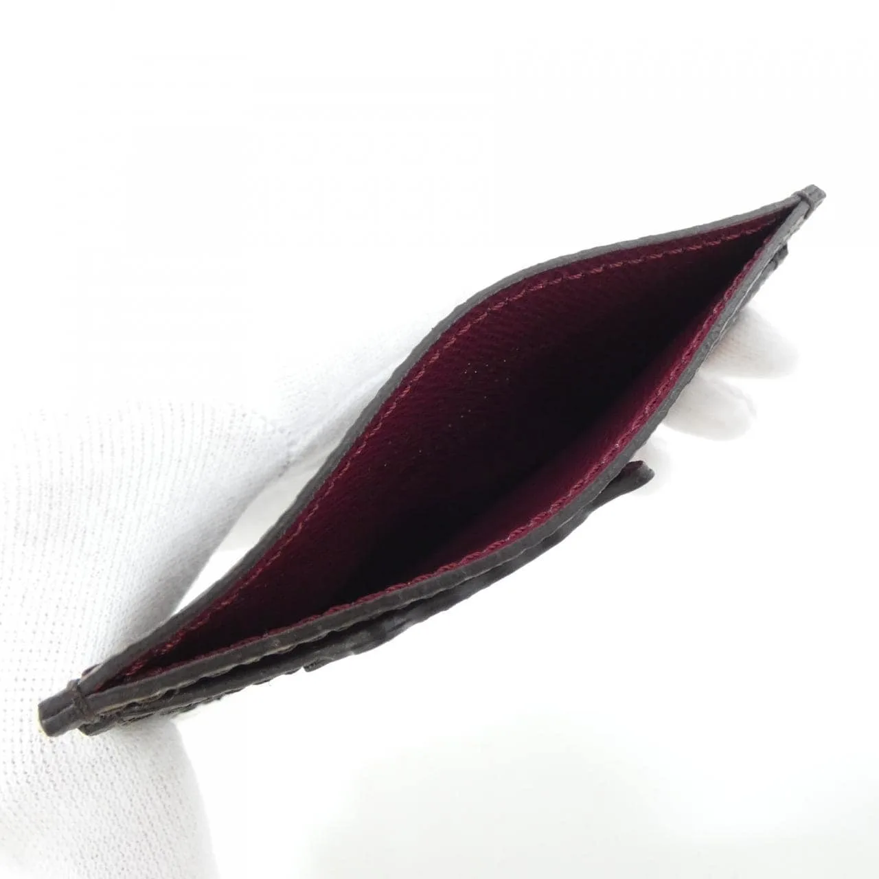 LOUIS VUITTON M15155 Card Case Monogram 黑色 Monogram 中古品A - 縮圖 3