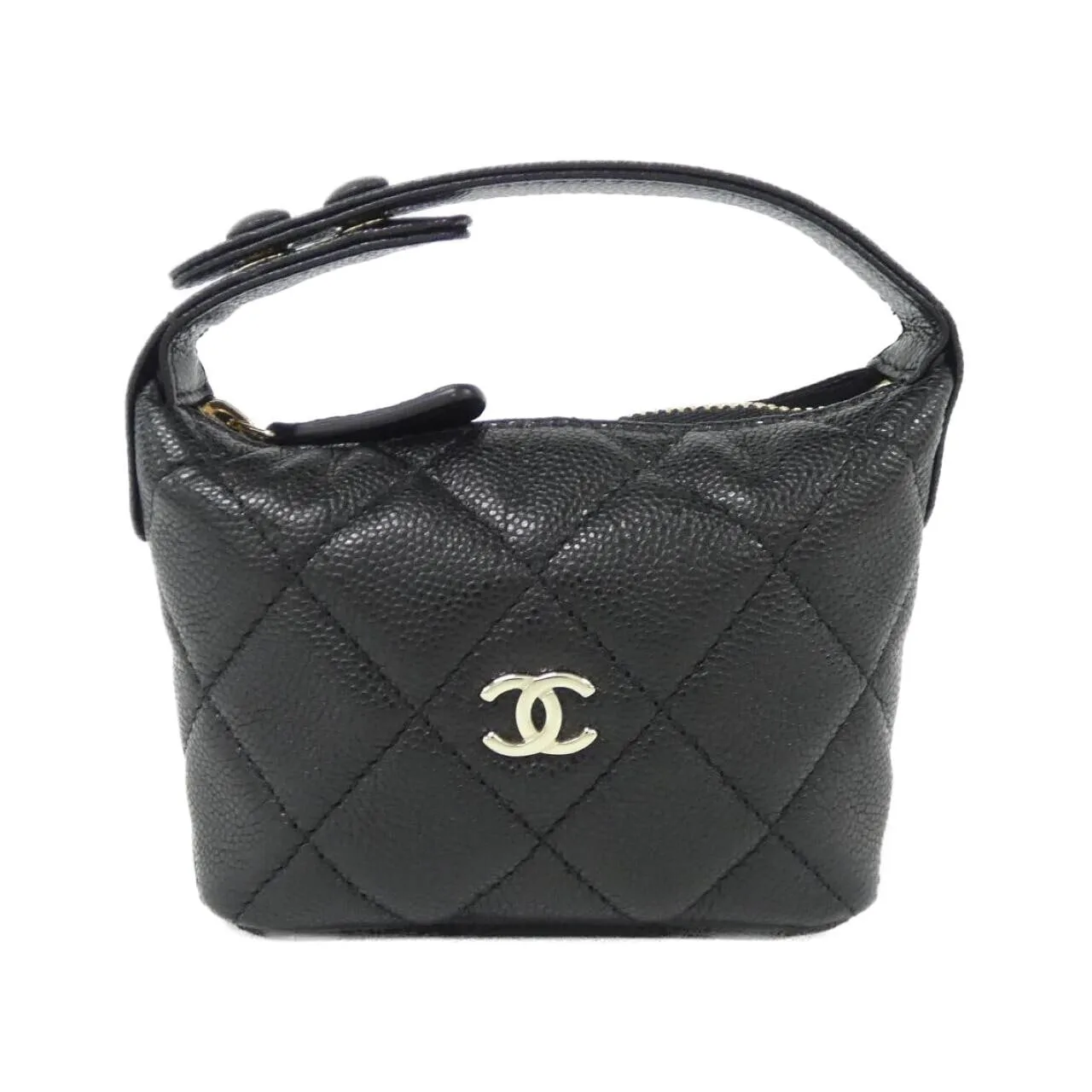 CHANEL AP5037 Key Case Grained Calfskin Black