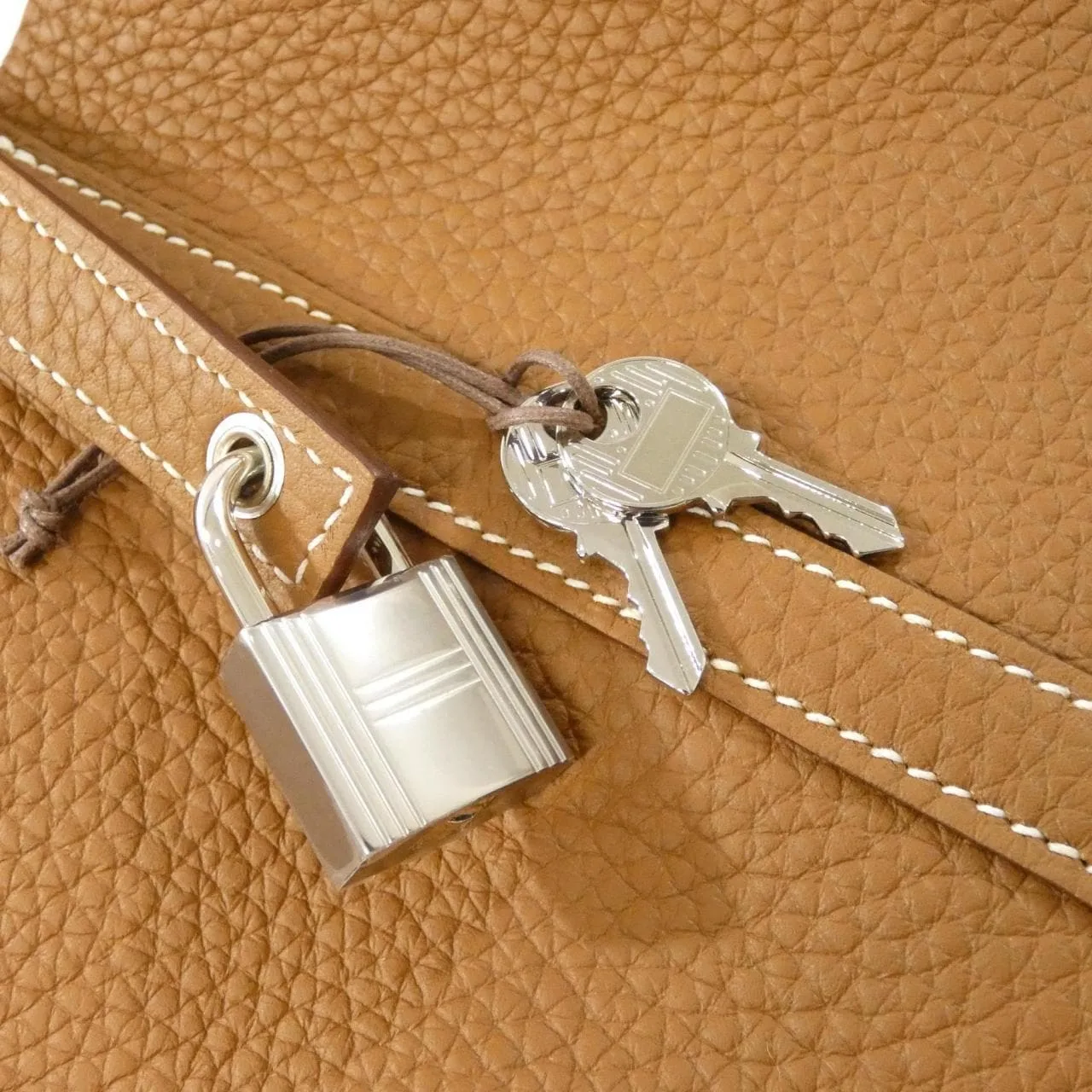 HERMES Picotin 056289CK Handbag Clemence 金色 Clemence 皮 未使用品 - 縮圖 3