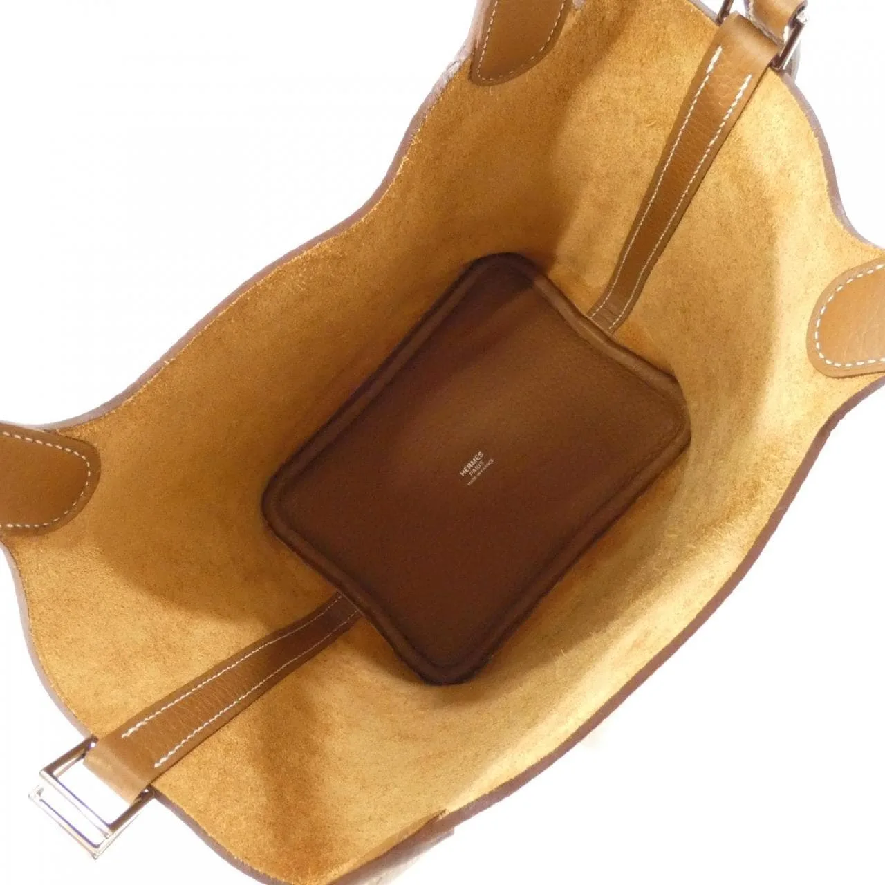 HERMES Picotin 056289CK Handbag Clemence 金色 Clemence 皮 未使用品 - 縮圖 5