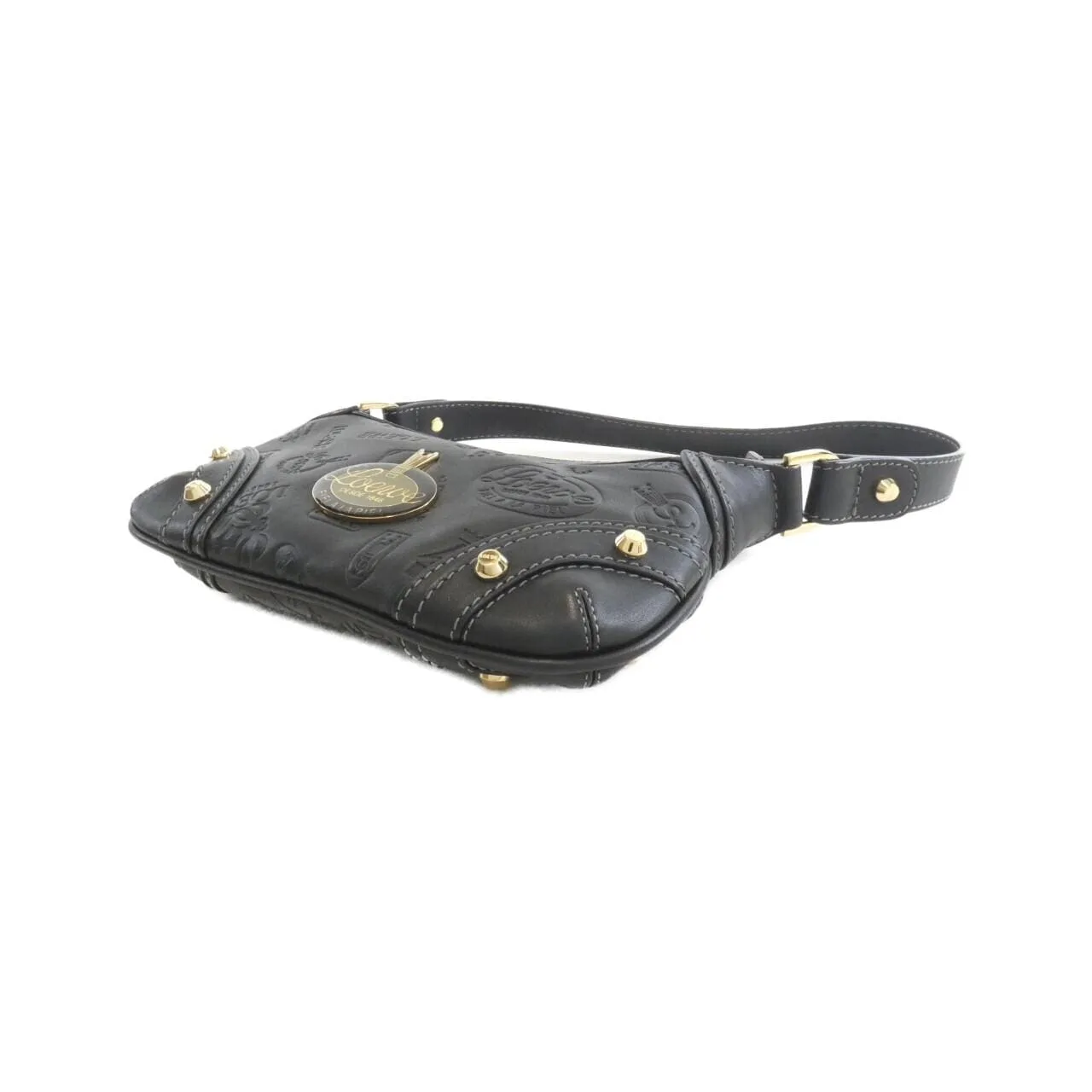 LOEWE Shoulder Leather Black Leather Rank A - Thumbnail 3