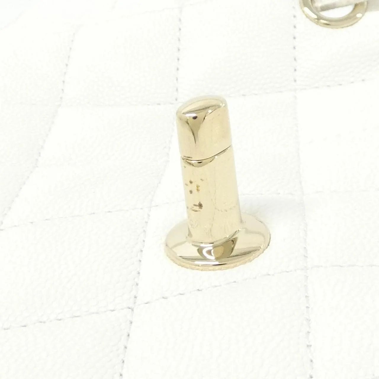 CHANEL AS4059 Backpack Grained Calfskin 白色 荔枝紋牛皮 中古品A - 縮圖 10