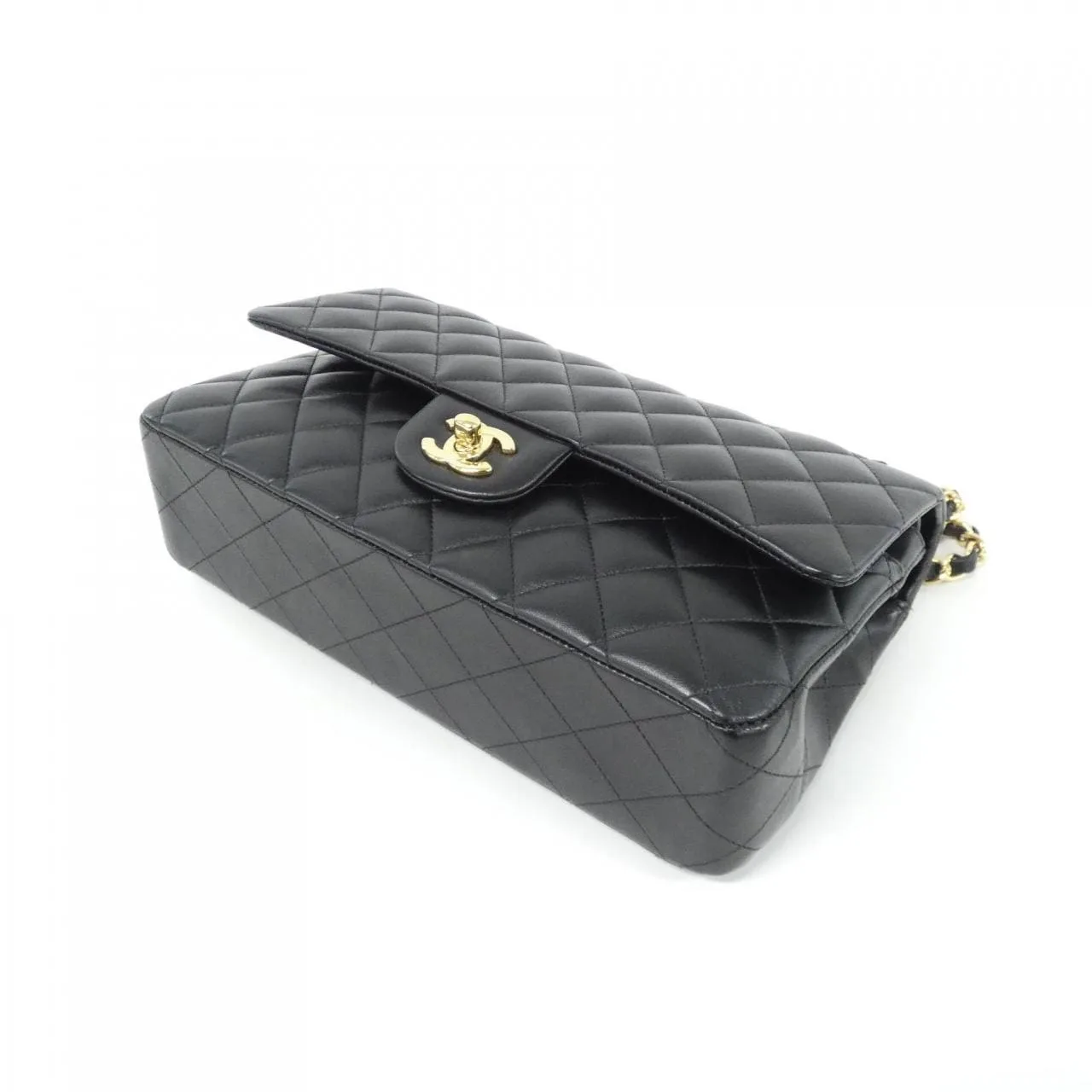 CHANEL Matelasse 1112 Shoulder Lambskin Black Lambskin - Thumbnail 3