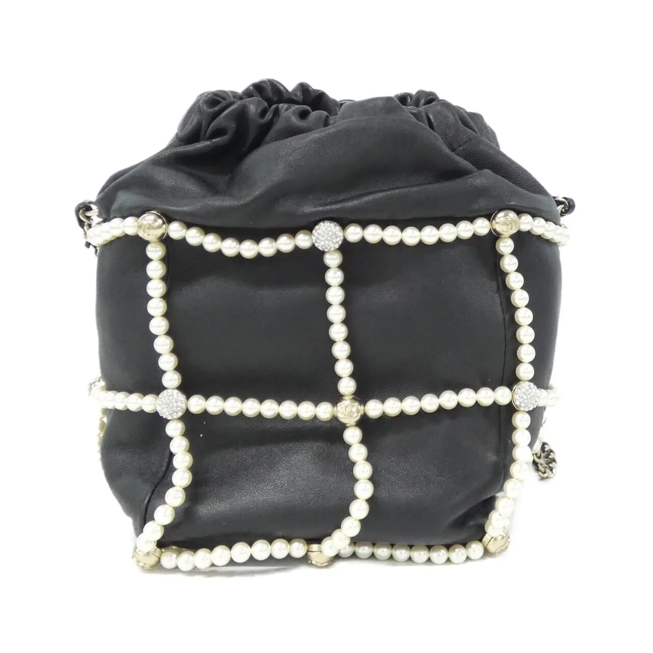 CHANEL Shoulder Lambskin Black Lambskin Rank A - Thumbnail 2
