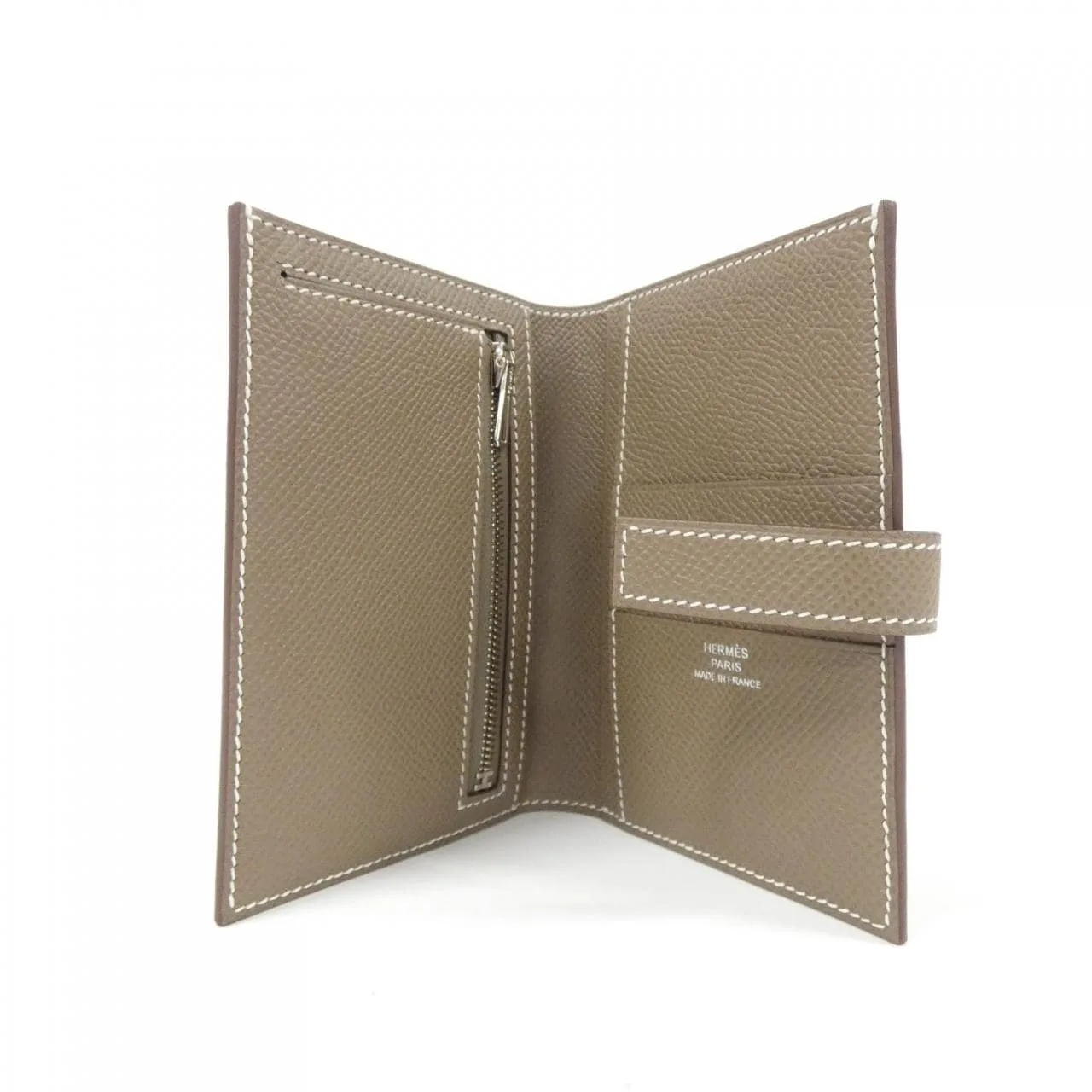 HERMES 085779CK Wallet Epsom Etoupe Epsom 皮 中古品A - 縮圖 3