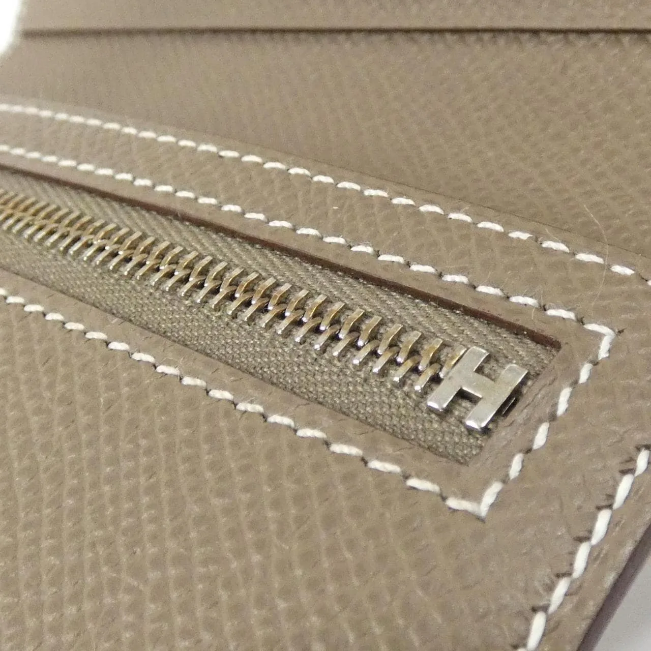 HERMES 085779CK Wallet Epsom Etoupe Epsom 皮 中古品A - 縮圖 4