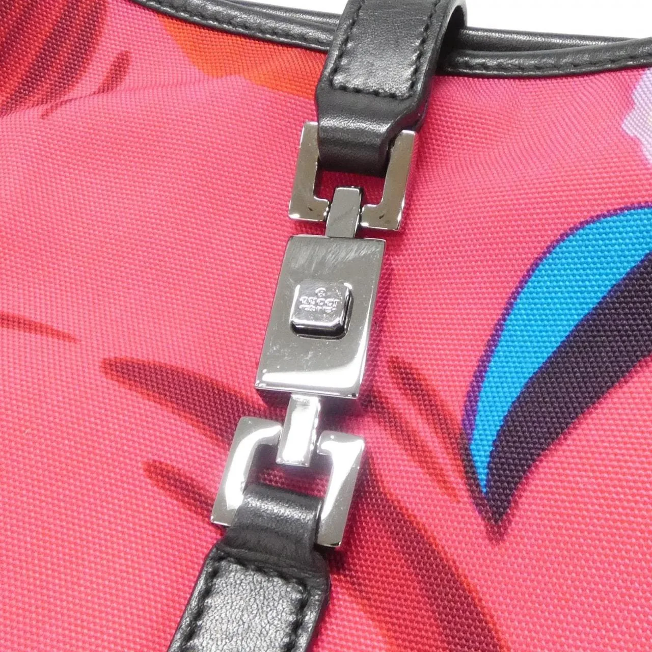 GUCCI 001 9735 肩背包 帆布 粉色 帆布 中古品A - 縮圖 4