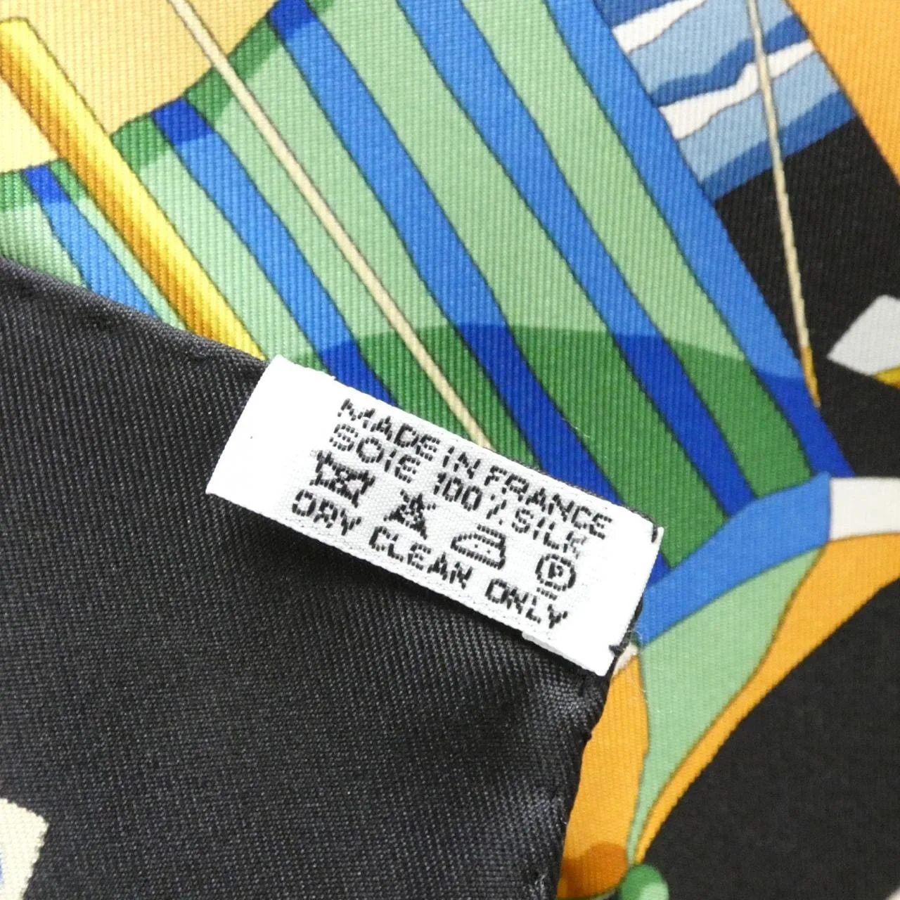 HERMES Scarf 黑色 中古品A - 縮圖 4