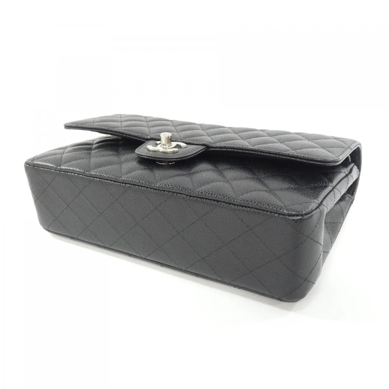 CHANEL Matelasse 1112 Shoulder Grained Calfskin Black Grained Calfskin Rank A - Thumbnail 3