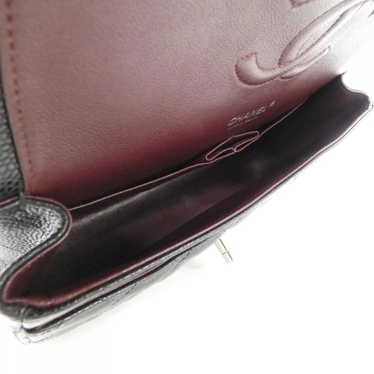 CHANEL Matelasse 1112 Shoulder Grained Calfskin Black Grained Calfskin Rank A - Thumbnail 7