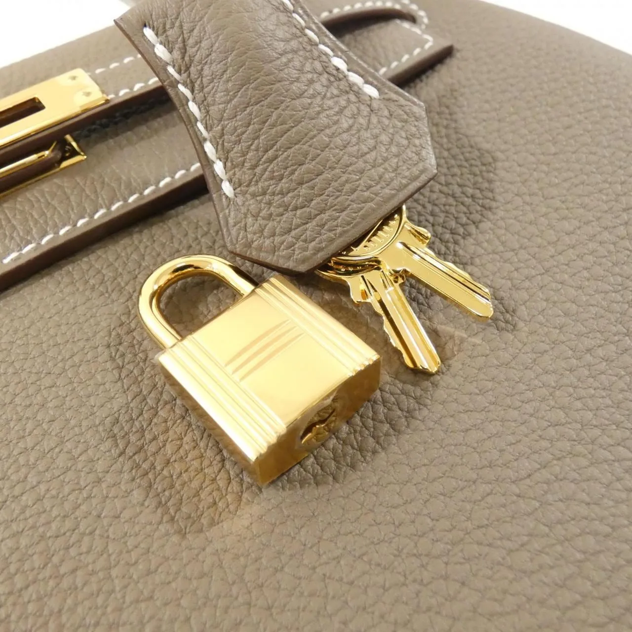 HERMES 044624CC Handbag Togo Etoupe Togo Leather - Thumbnail 4