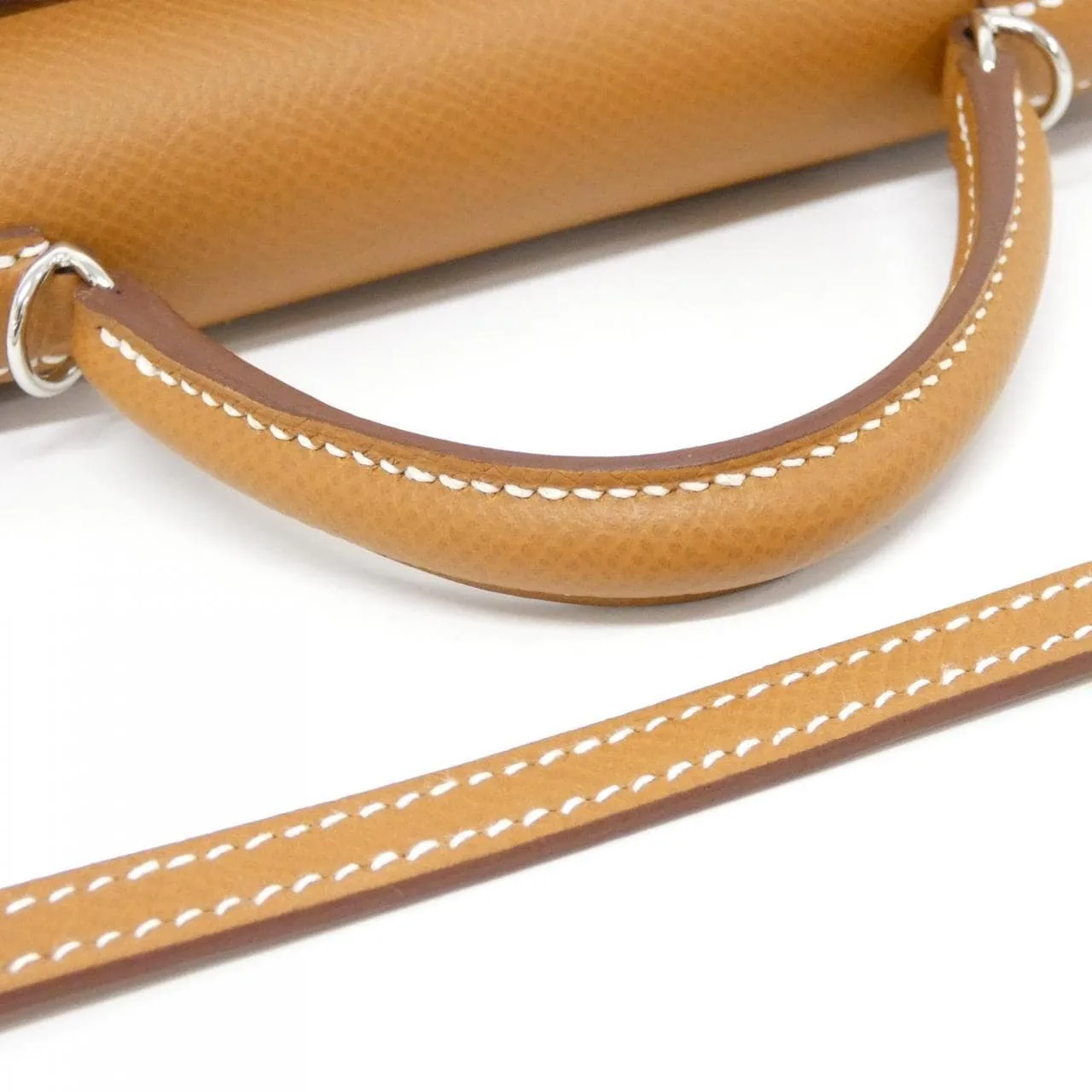 HERMES Kelly 071302CK Handbag Epsom Gold Epsom Leather Rank A - Thumbnail 4